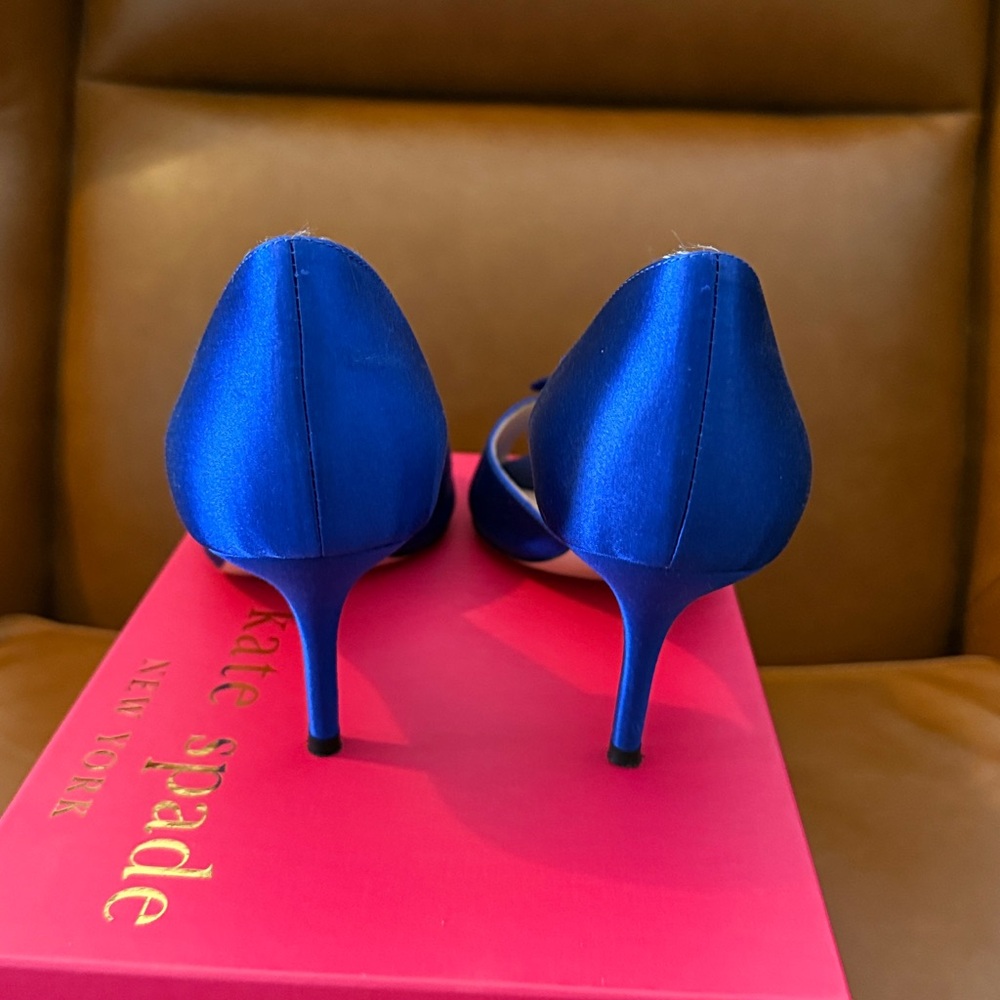 EUC Kate Spade cobalt sala heels - Picture 4 of 5